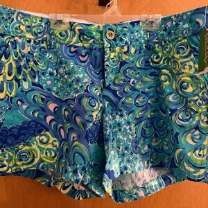 Lilly pulitzer Blue and Green Patterned Women's Shorts